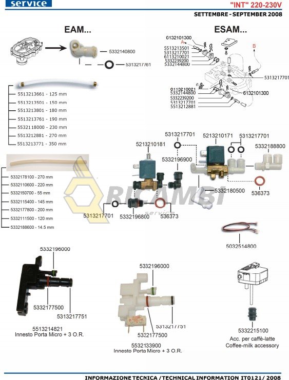 Oring garnitura pentru grup,piston erogator delonghi