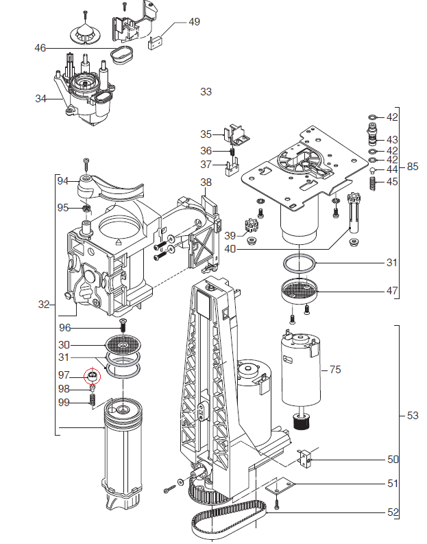 suport ventil infuzor espressor delonghi magnifica