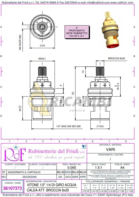 cap armatura baterie profesionala horeca