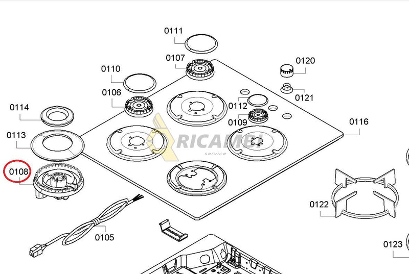 capac arzator ochi mare plita bosch