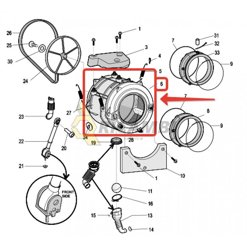 cuva masina de spalat indesit ariston