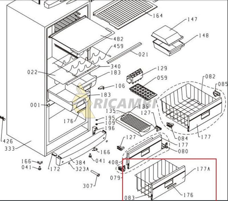 fata sertar mic combina frigorifica gorenje