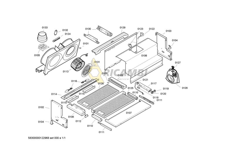 filtru metalic hota bosch