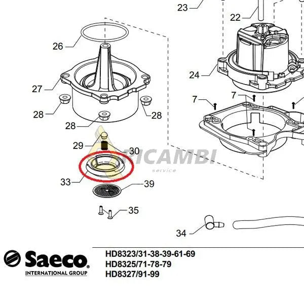 garnitura espressor cafea gaggia saeco