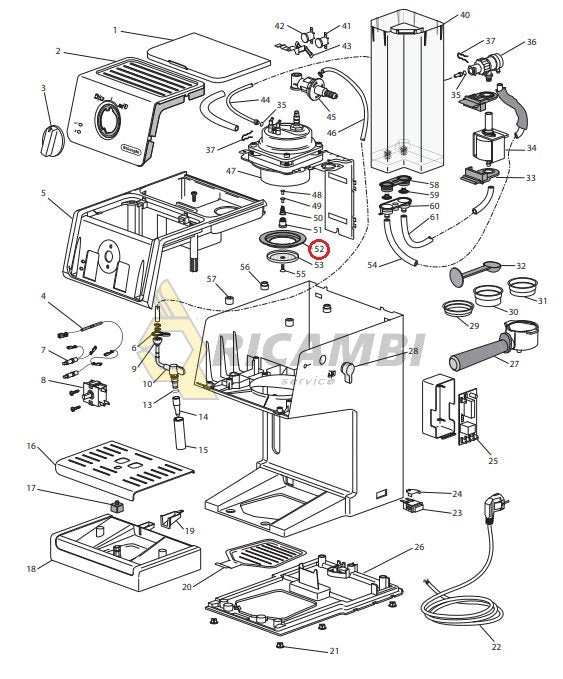 garnitura portafiltru delonghi