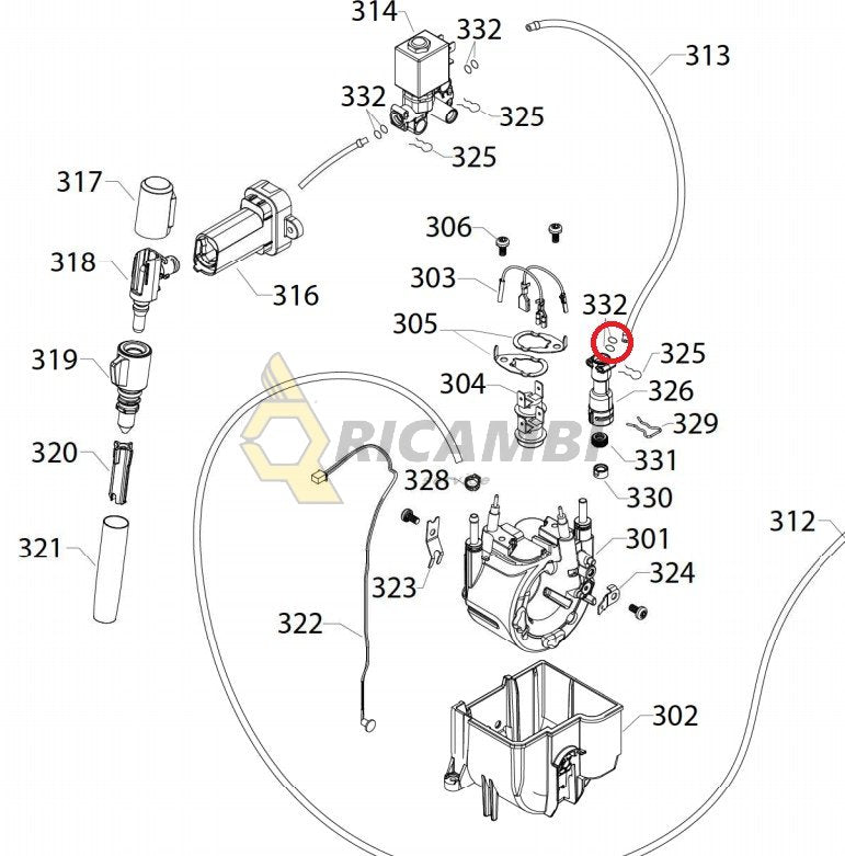 garnitura racord boiler furtun espressor saeco philips