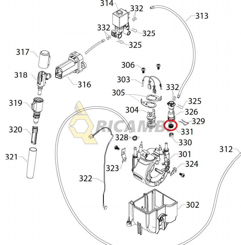 garnitura racord boiler furtun espressor saeco philips