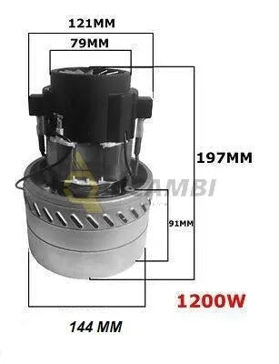 motor aspirator 1200w  3 stagi H197 D148