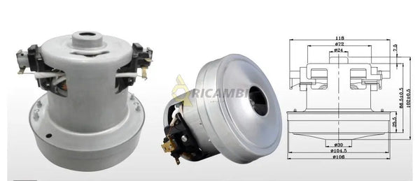 motor aspirator 800w H105.5mm, Ø108mm