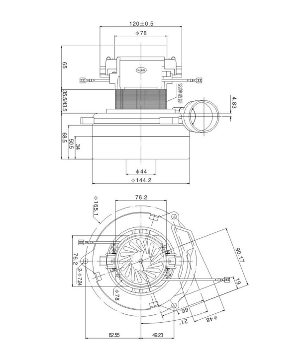 motor aspirator turbina 24v