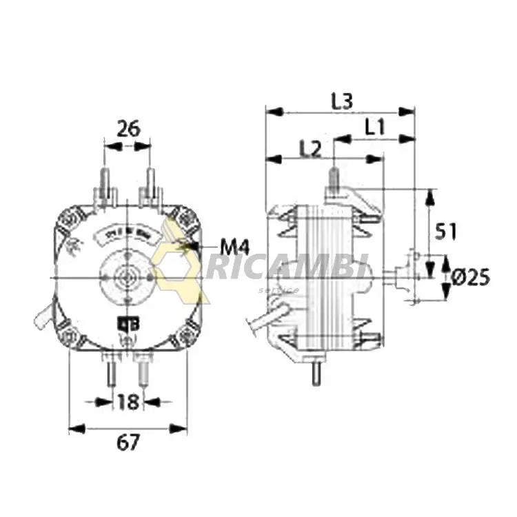 motor ventilator frigider 34w elco