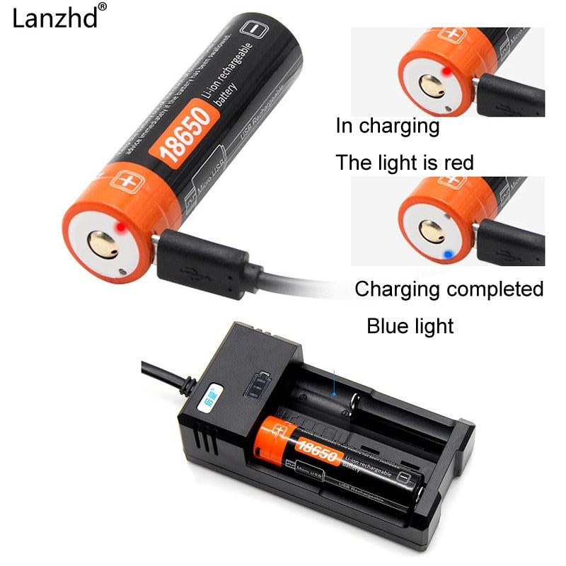 Baterie reîncărcabila USB 18650 2600mAh 3,7 V