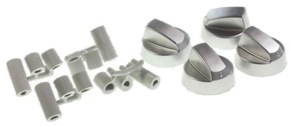 Set buton potrivita pentru universal cuptor, argintiu / gri COM