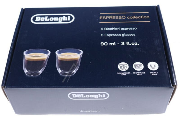 Dlsc300, set pahare espresso, 6 buc., 90ml DELONGHI