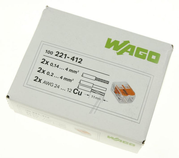 Wago compact verbindungsklemme 100 st ck f r 2 leiter bis 4mm -WAGO