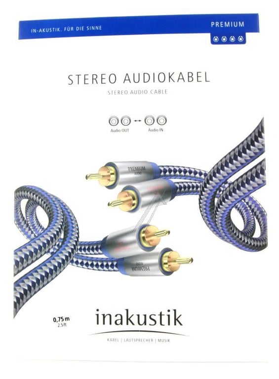 Premium ii premium ii audio stereo 2xc stecker 2xc stecker 0 75m-INAKUSTIK