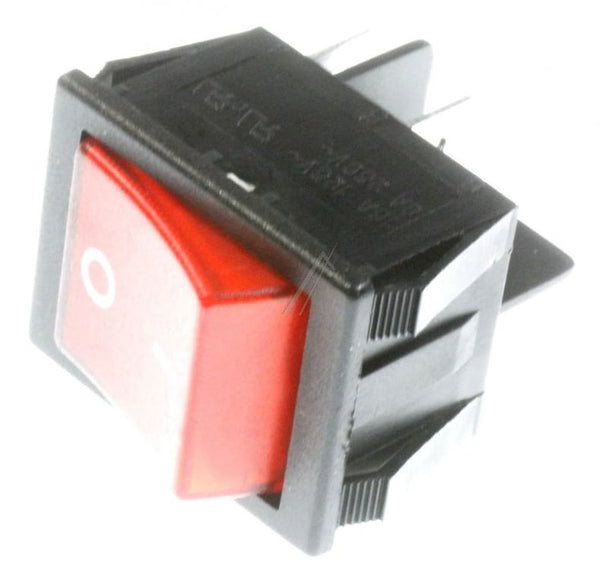 Intrerupator on off bipolar 22x28mm rosu-COM