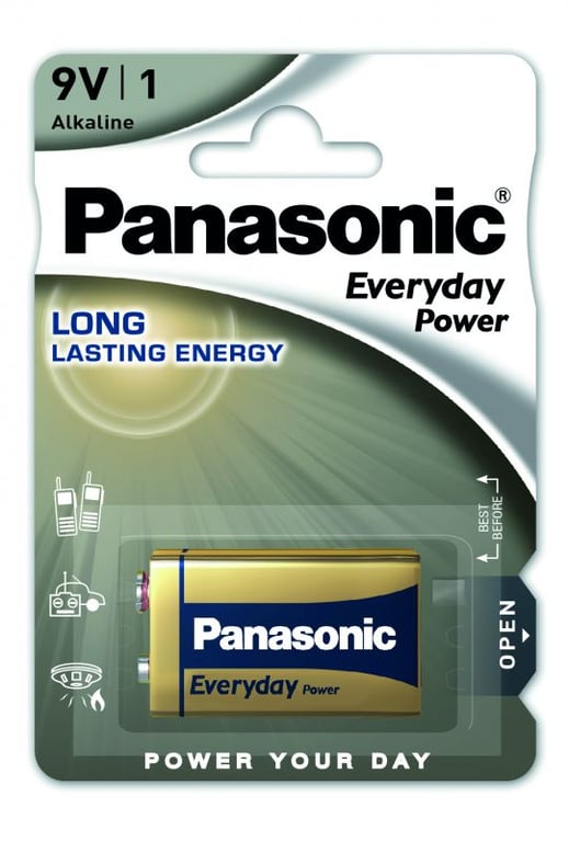 6lr61 everyday power baterie alcalina 9v block 1 buc blister-PANASONIC