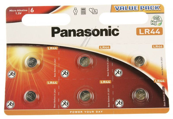 Lr44 baterie buton alcalina, 1,5v-120mah, 6buc. PANASONIC