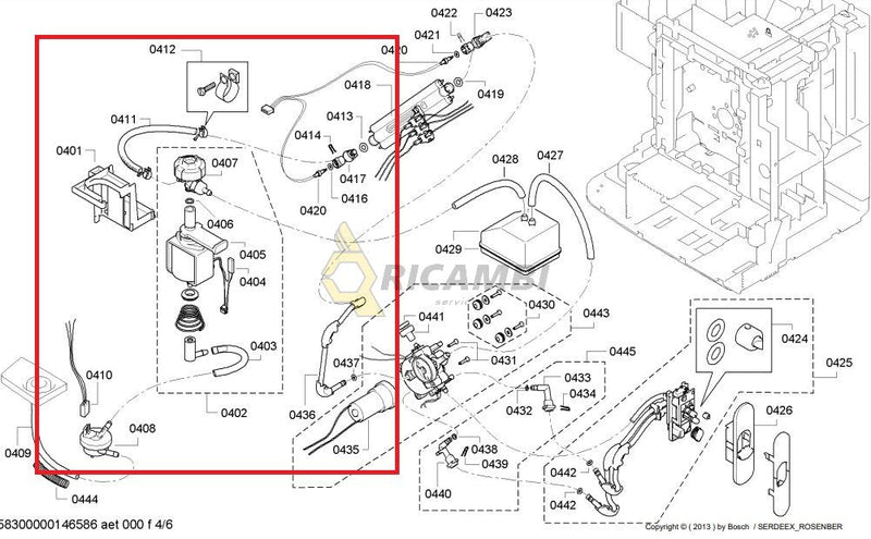 racord amortizor impulsuri pompa espressor cafea bosch siemens