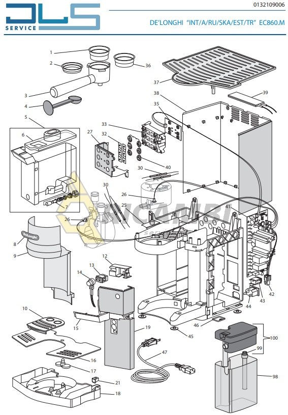 rezervor apa espressor delonghi EC