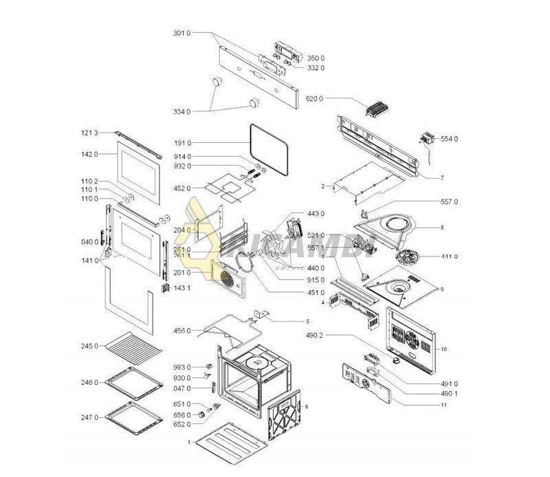 rezistenta de incalzire inferioara putere 1150W cuptor whirlpool