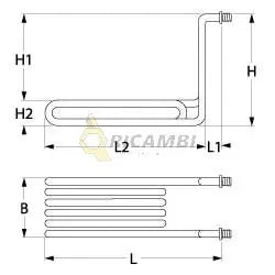 rezistenta friteuza modular 2100W 230V